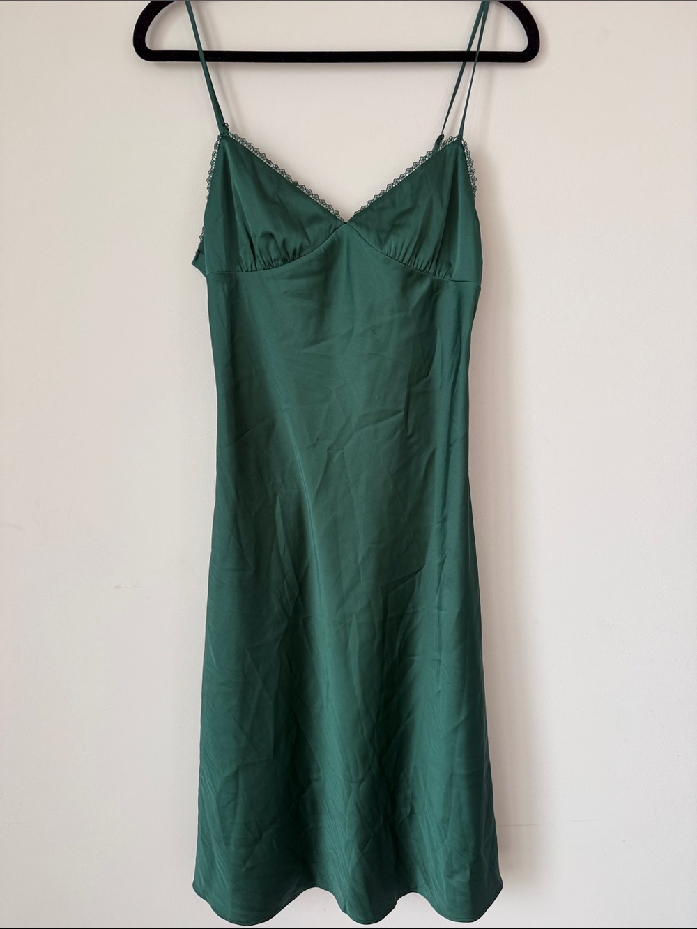 Sunday Best Emerald Green Slip Midi Dress